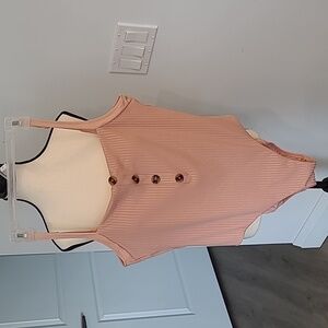 Sanctuary Size XL Rose Button Front Low Back One Piece Swim Suit
